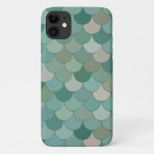 Cool Blue Merman Fish Scales Pattern Case-Mate iPhone Case (Achterkant)