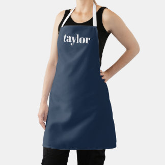 Cool Blue Modern Minimalistisch Trendy gepersonali Schort