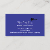 Cool Blue Music Carte de visite pour les professeu (Dos)