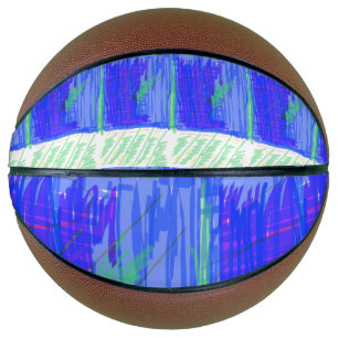 Cool Blue Nautilus Abstract Basketbal