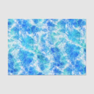 Cool Blue Ocean Surf Waves Patroon Tissuepapier