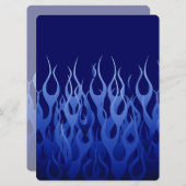 Cool Blue op Blue Racing Flames decoratief (Voorkant / Achterkant)