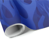 Cool Blue op Blue Racing Flames decoratief Cadeaupapier (Rol Hoek)