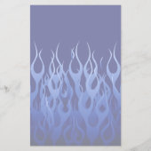 Cool Blue op Blue Racing Flames decoratief Flyer (Achterkant)