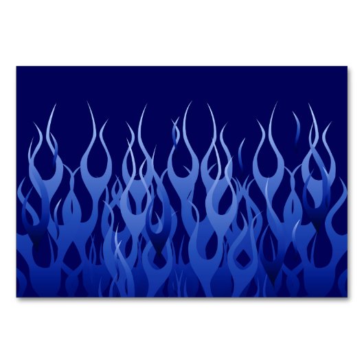 Cool Blue op Blue Racing Flames decoratief Kaart (Voorkant)