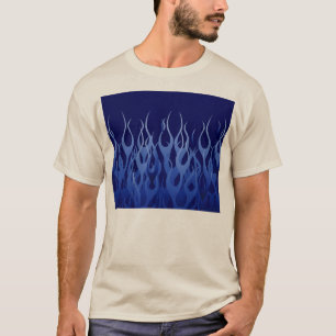 Cool Blue op Blue Racing Flames T-shirt