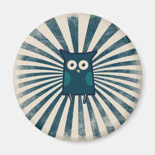 Cool Blue Owl Magneet
