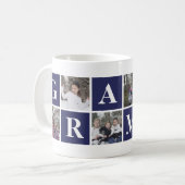 Cool Blue Photo Collage Grampa Mug (Devant gauche)