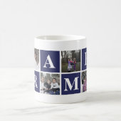 Cool Blue Photo Collage Grampa Mug (Centre)