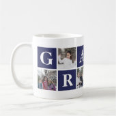 Cool Blue Photo Collage Grampa Mug (Gauche)
