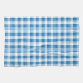 Cool blue plaid tiled pattern theedoek (Horizontaal)