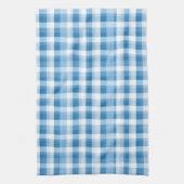Cool blue plaid tiled pattern theedoek (Verticaal)