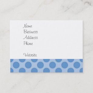 Cool Blue Polka Dots Pattern on Blue Cute Gifts Visitekaartje
