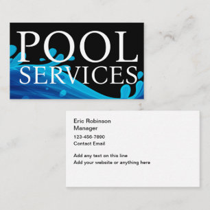 Cool Blue Pool Service Professional Visitekaartje