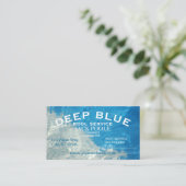 Cool Blue Pool Service Visitekaartje (Staand voorkant)