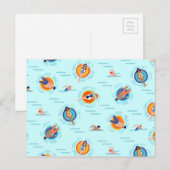 Cool Blue-poolpartij Summer vibe Briefkaart (Voorkant / Achterkant)