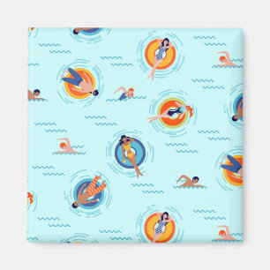 Cool Blue-poolpartij Summer vibe Magneet