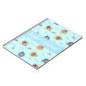 Cool Blue-poolpartij Summer vibe Notitieboek (Linkerzijde)