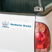 Cool Blue Robot Gifts Novelties Bumpersticker (Op Truck)