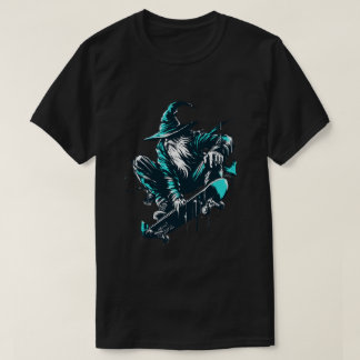 Cool blue schaats wizard t-shirt