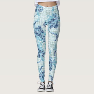 Cool Blue Serenity met op de oceaan geïnspireerd p Leggings