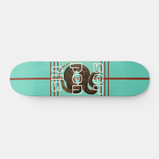 Cool Blue Serpent Design Skateboard pour débutants (Horz)