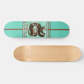 Cool Blue Serpent Design Skateboard pour débutants (Horz)