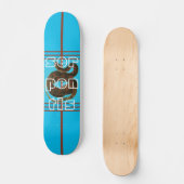 Cool Blue Serpent Design Skateboard pour débutants (Recto)