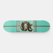 Cool Blue Serpent Design Skateboard voor beginners (Horizontaal)