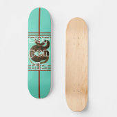 Cool Blue Serpent Design Skateboard voor beginners (Voorkant)