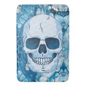 Cool Blue Skull Badmat (Voorkant Verticaal)