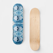 Cool Blue Skull Skateboard (Voorkant)