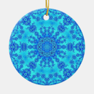 Cool Blue Snowflake Keramisch Ornament