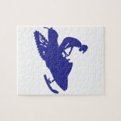 Cool Blue Snowmobiler Legpuzzel (Horizontaal)
