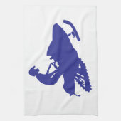 Cool Blue Snowmobiler Theedoek (Verticaal)
