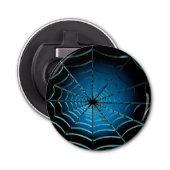 Cool Blue Spider Web Button Flesopener (Voorkant)