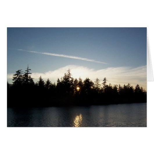 Cool Blue Sunset Note Card (Voorkant Horizontaal)