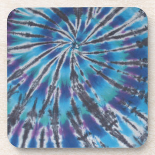 Cool Blue Swirl Spiral Tie Dye Drankjes Onderzetter
