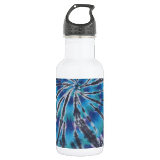 Cool Blue Swirl Spiral Tie Dye Waterfles