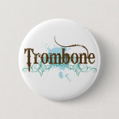 Cool Blue Trombone Button (Voorkant)