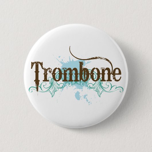 Cool Blue Trombone Button (Voorkant)
