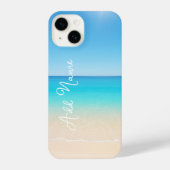 Cool Blue Tropical Beach iPhone Hoesje (Achterkant)