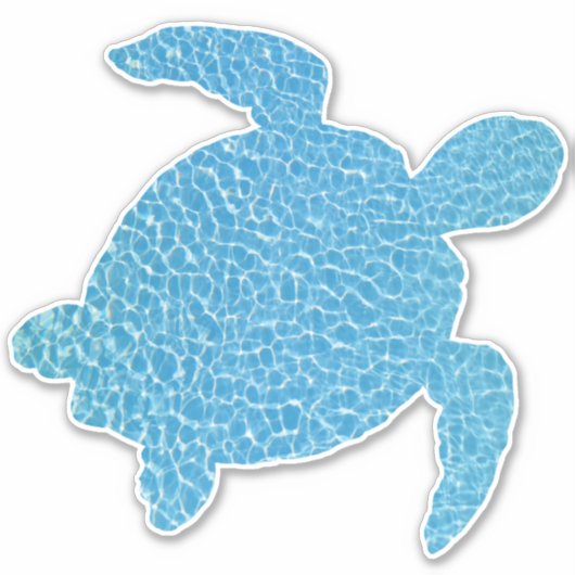 Cool Blue Turtle Sticker (Voorkant)