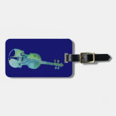 Cool Blue Violin Bagagelabel (Voorkant horizontaal)