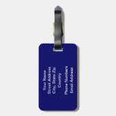 Cool Blue Violin Bagagelabel (Achterkant verticaal)