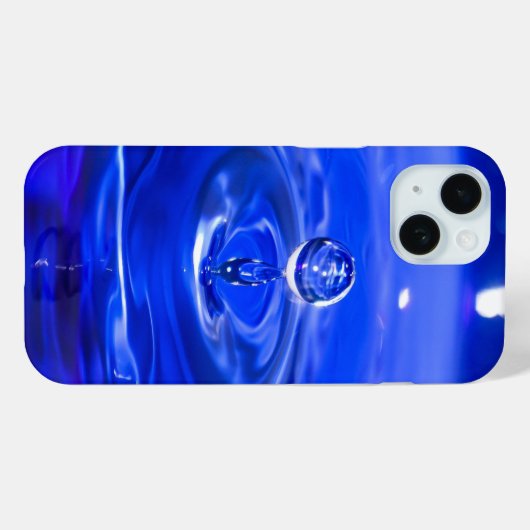 Cool Blue Water Droplet Case-Mate iPhone Case (Achterkant (horizontaal))