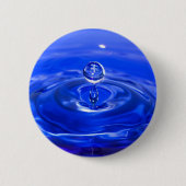 Cool Blue Water Droplet Ronde Button 5,7 Cm (Voorkant)
