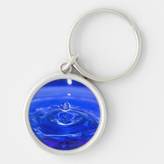Cool Blue Water Droplet Sleutelhanger (Voorkant)