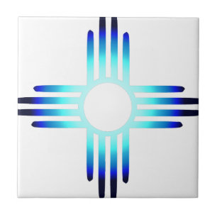 Cool Blue Zia Tegeltje