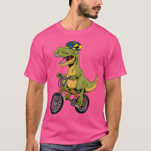 Cool BMX voor Heren Jongens Fietser T Rex Dinosaur T-shirt